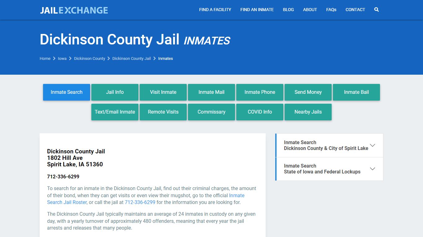 Dickinson County Jail Inmates | Arrests | Mugshots | IA